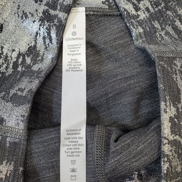 Lululemon Wunder Under Tight Legging 28” HR Sz 8 Crinkle Heather Brindle Foil - Picture 12 of 16